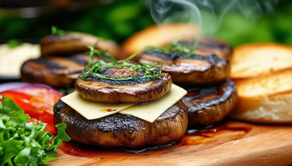 Recipe - BBQ - Grill Grilled Portabello Mushroom Burgers